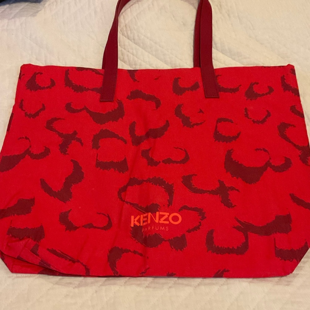 Kenzo Red Patterned Tote Bag
